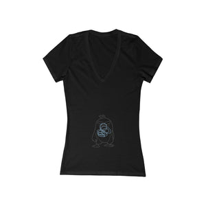 Women's Jersey Short Sleeve Deep V-Neck Tee