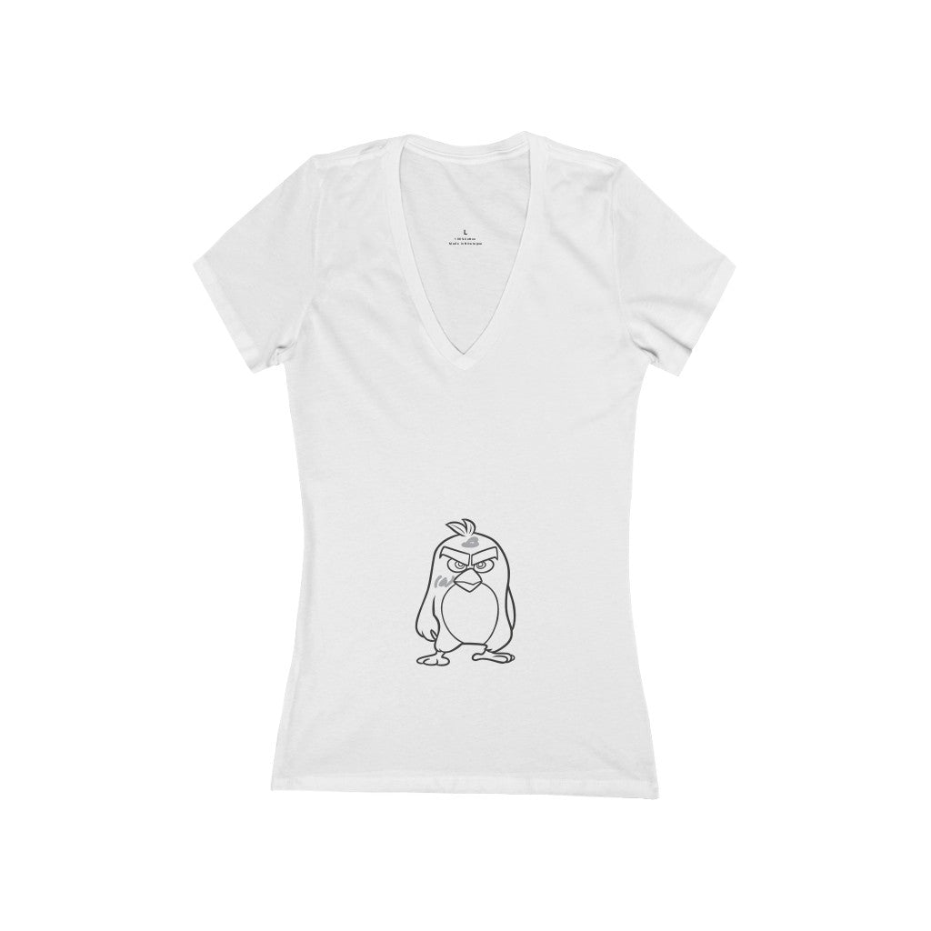 Women's Jersey Short Sleeve Deep V-Neck Tee