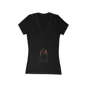Women's Jersey Short Sleeve Deep V-Neck Tee