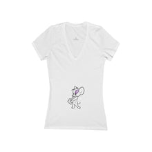 Load image into Gallery viewer, Women&#39;s Jersey Short Sleeve Deep V-Neck Tee
