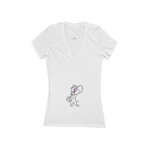 Women's Jersey Short Sleeve Deep V-Neck Tee