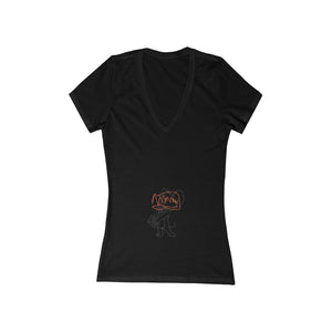 Women's Jersey Short Sleeve Deep V-Neck Tee