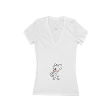Load image into Gallery viewer, Women&#39;s Jersey Short Sleeve Deep V-Neck Tee
