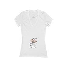 Load image into Gallery viewer, Women&#39;s Jersey Short Sleeve Deep V-Neck Tee
