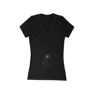 Women's Jersey Short Sleeve Deep V-Neck Tee