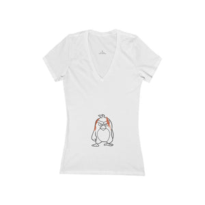 Women's Jersey Short Sleeve Deep V-Neck Tee