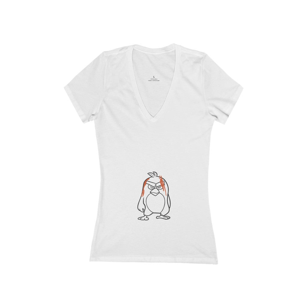 Women's Jersey Short Sleeve Deep V-Neck Tee